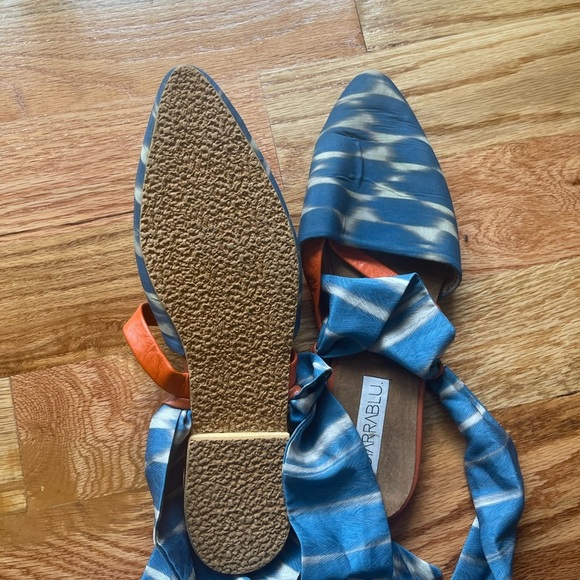 Blue and Orange Women's Mules - Picture 3 of 4